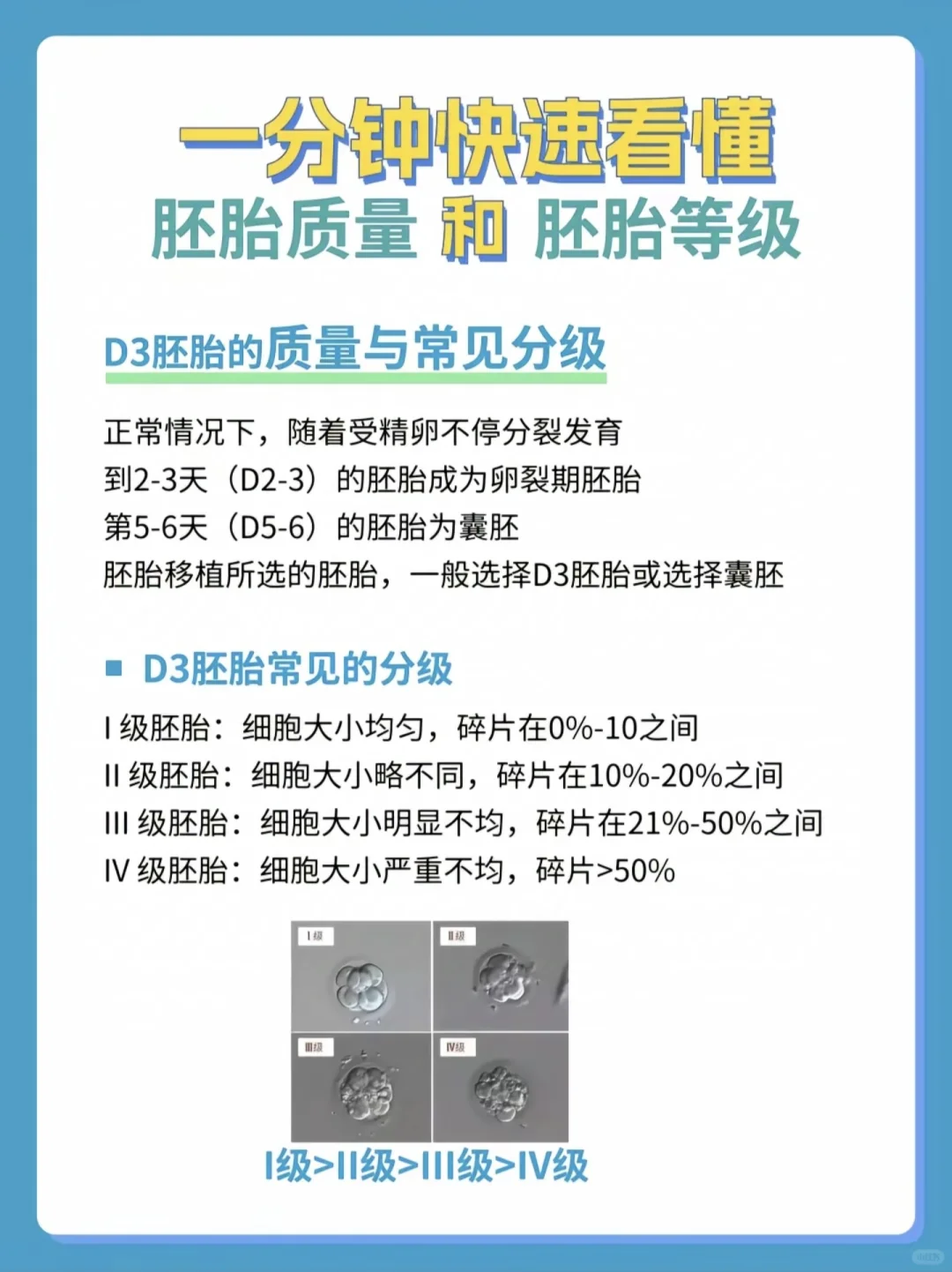 试管干货✨如何看胚胎质量和等级